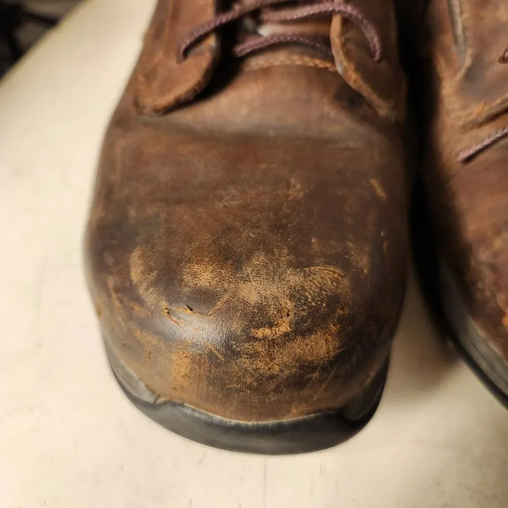 Red Wing ComfortPro 6708 Men Safety Toe‎ Brown Leather Work Shoe Oxford Sz 9E2